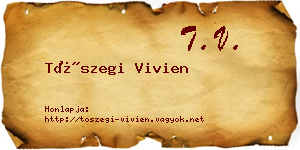 Tószegi Vivien névjegykártya